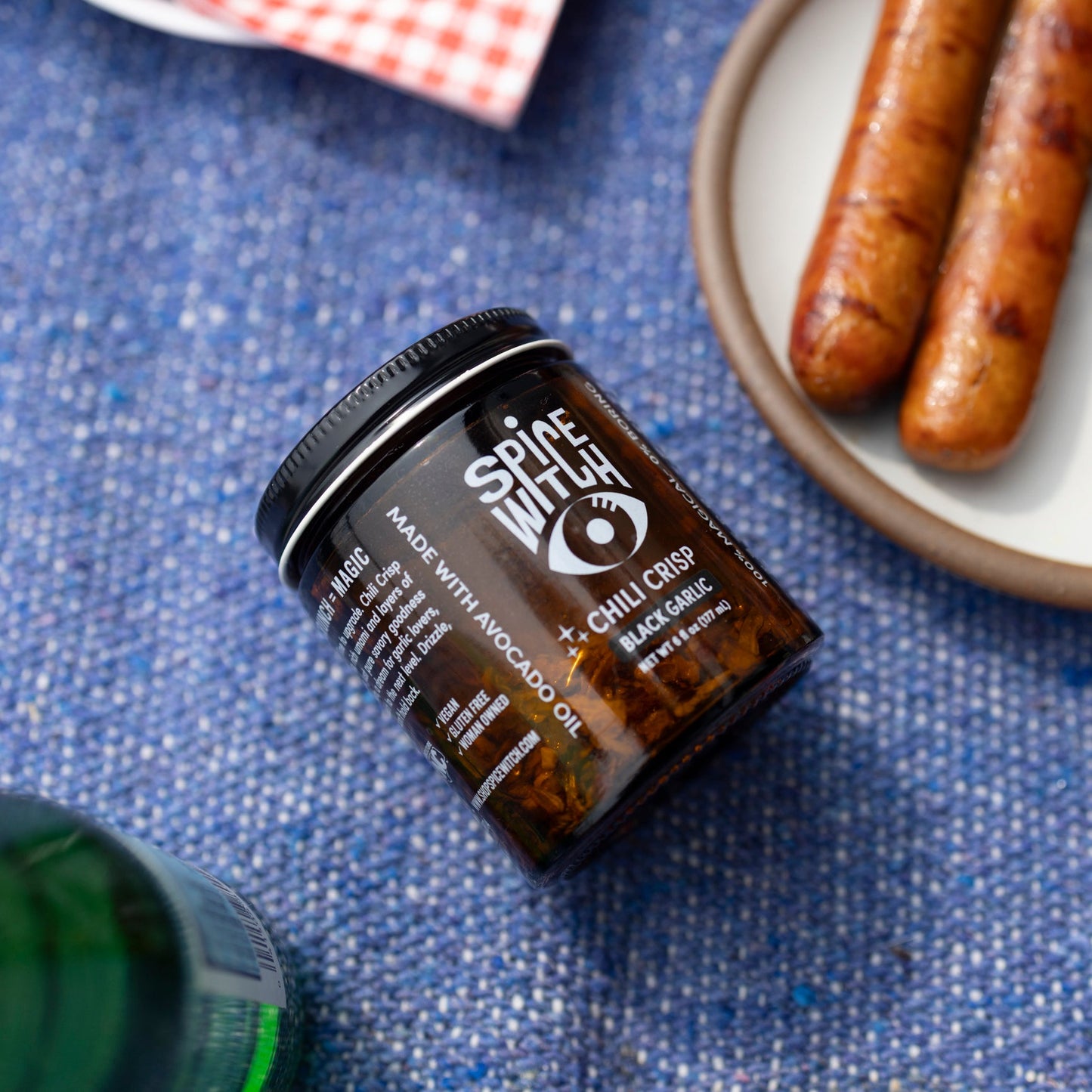 Chili Crisp- Black Garlic- Spicy Umami Condiment And Cooking Oil