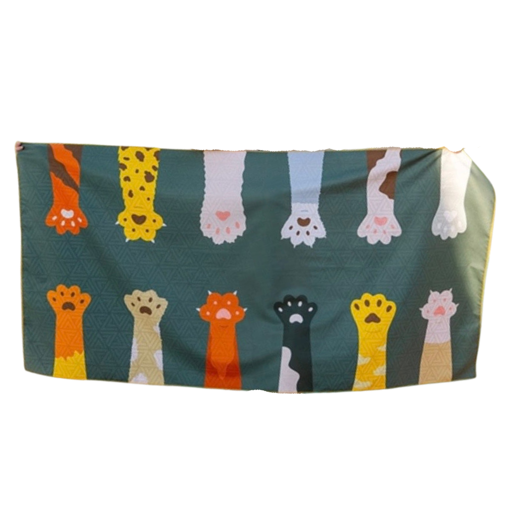 Microfiber Beach Towel | Cat Paws
