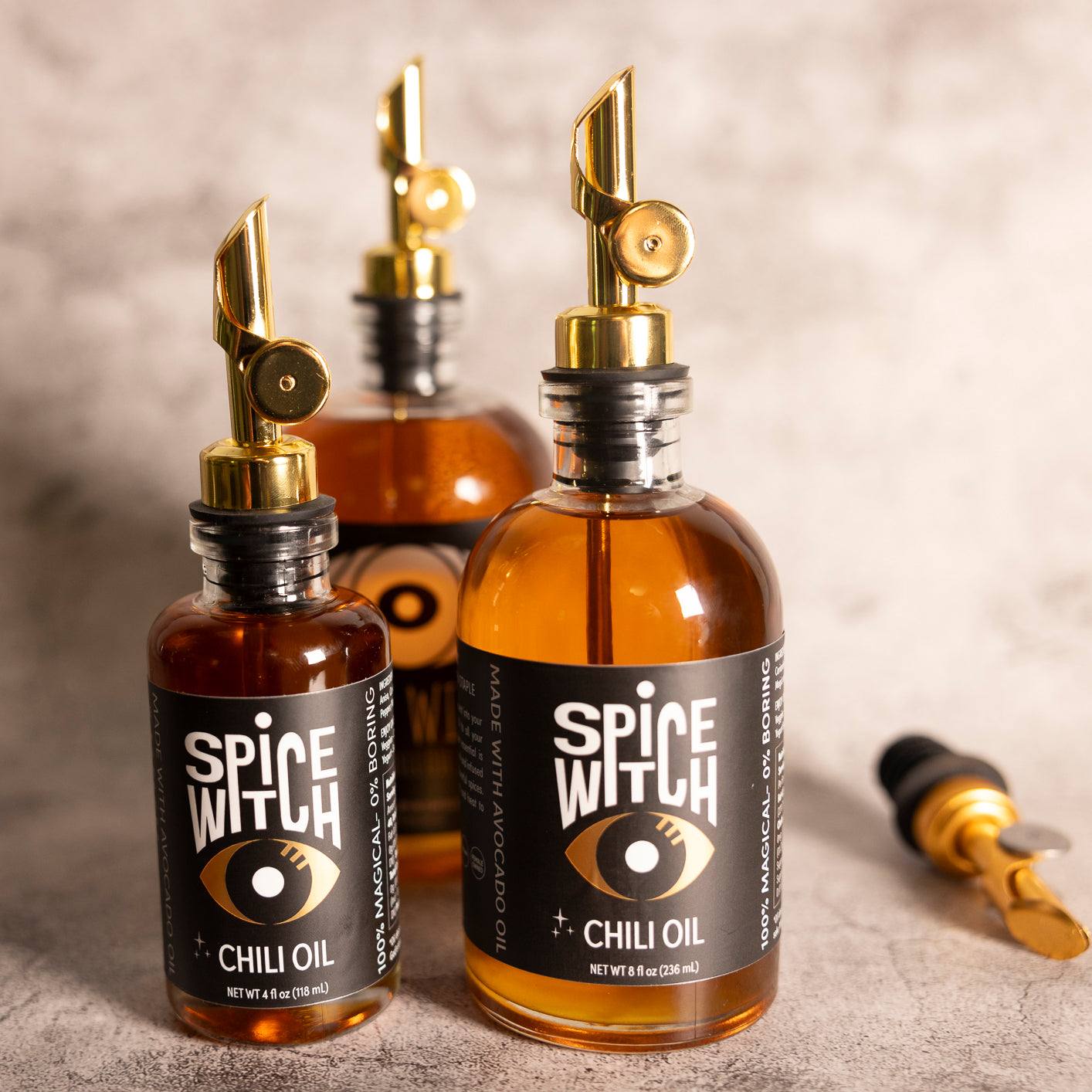 Chili Oil + Spout- Spicy Cooking Oil with Kitchen Spout