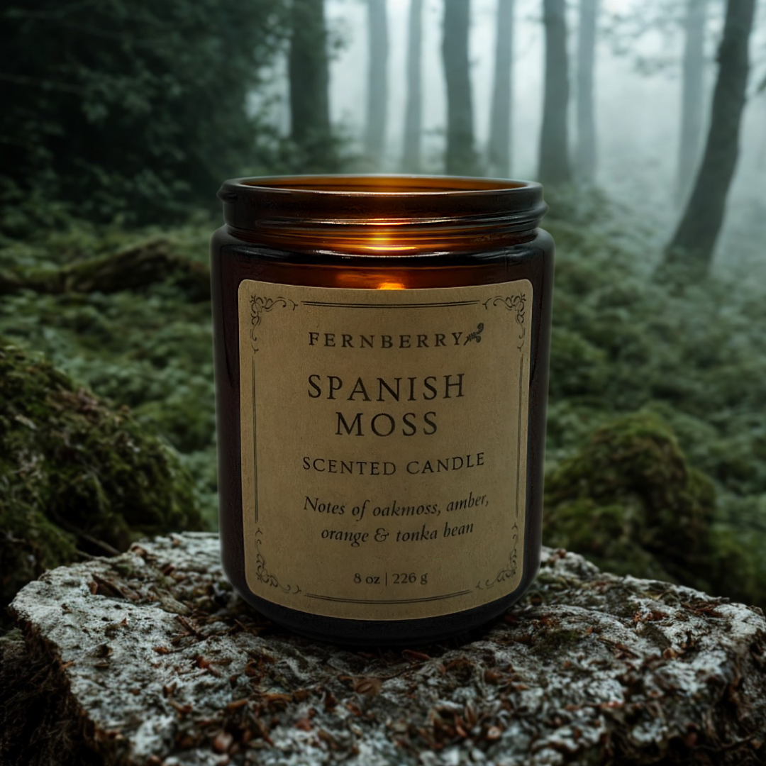 Spanish Moss- 8 oz Wood Wick Candle