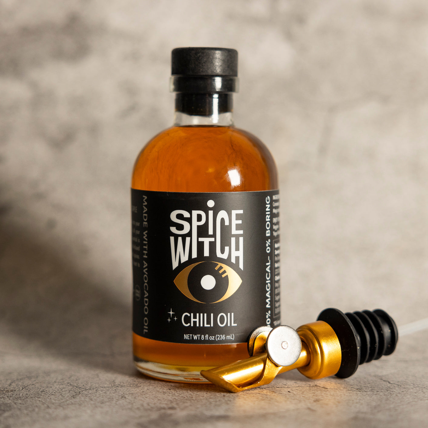 Chili Oil + Spout- Spicy Cooking Oil with Kitchen Spout