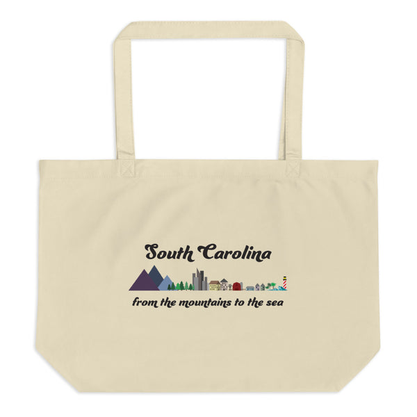 Large organic tote bag - South Carolina