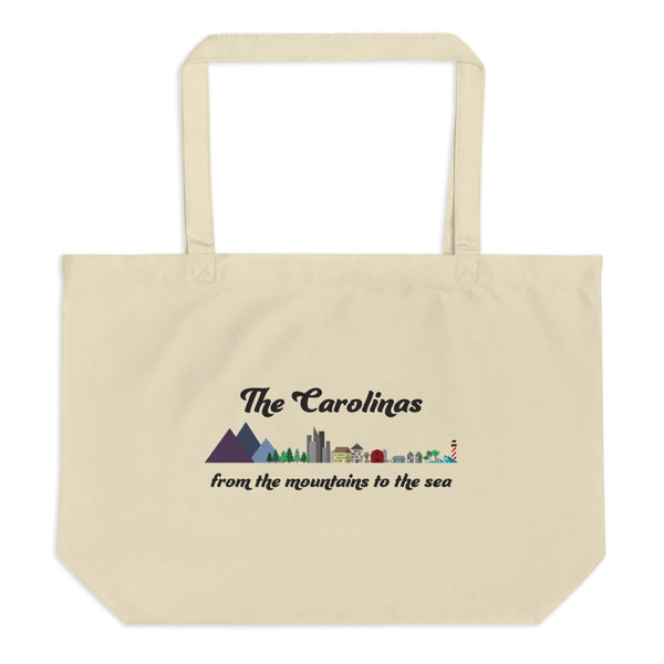 Large organic tote bag - The Carolinas