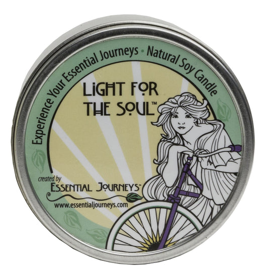 Essential Journeys Candle with Light for the Soul logo