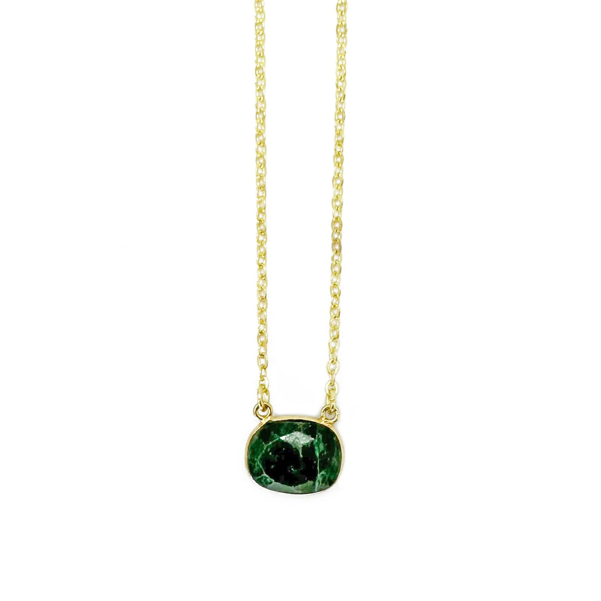 Anju Gold Plated Necklace with Semi-Precious Stone