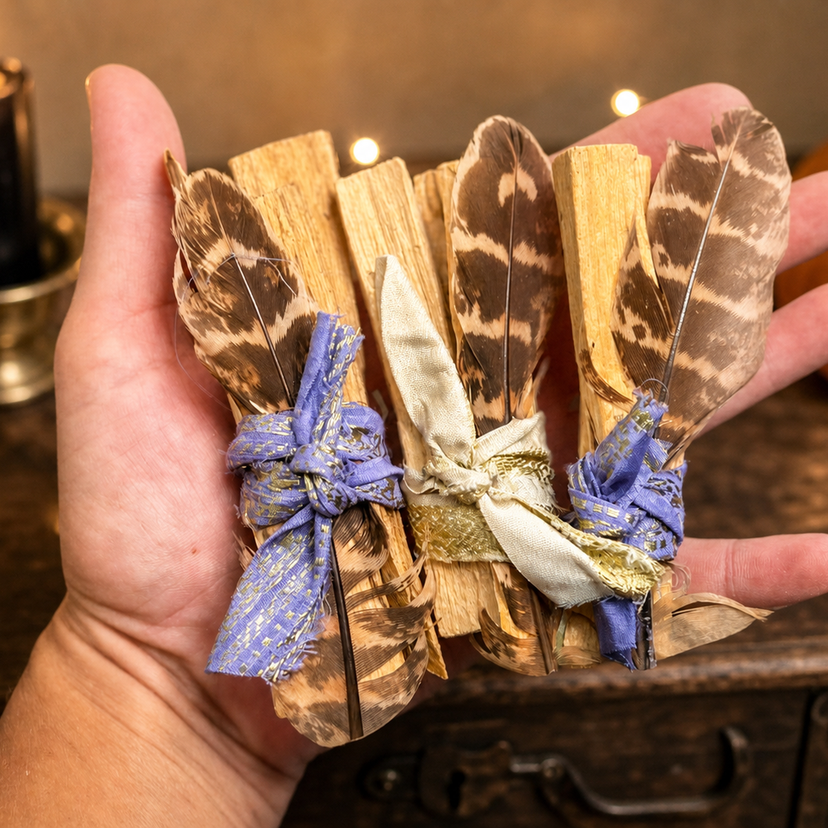 Sustainable Palo Santo Smudge Stick Gift Set, Metaphysical Stocking Stuffers