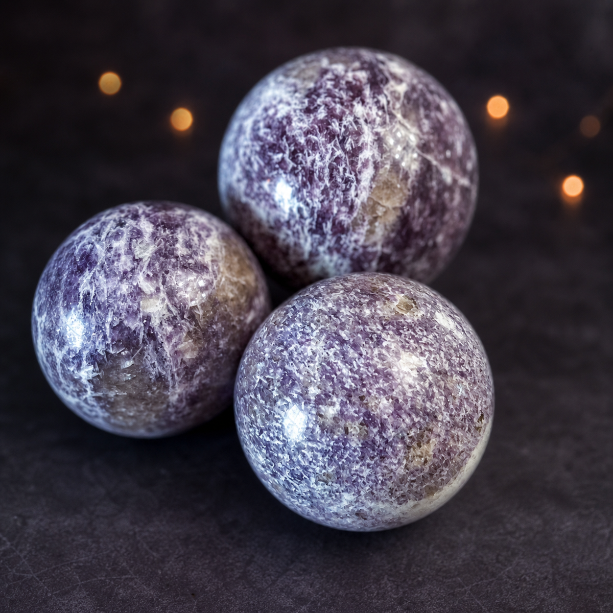 Lepidolite Balls, Lepidolite Sphere, Ethically Sourced Crystals