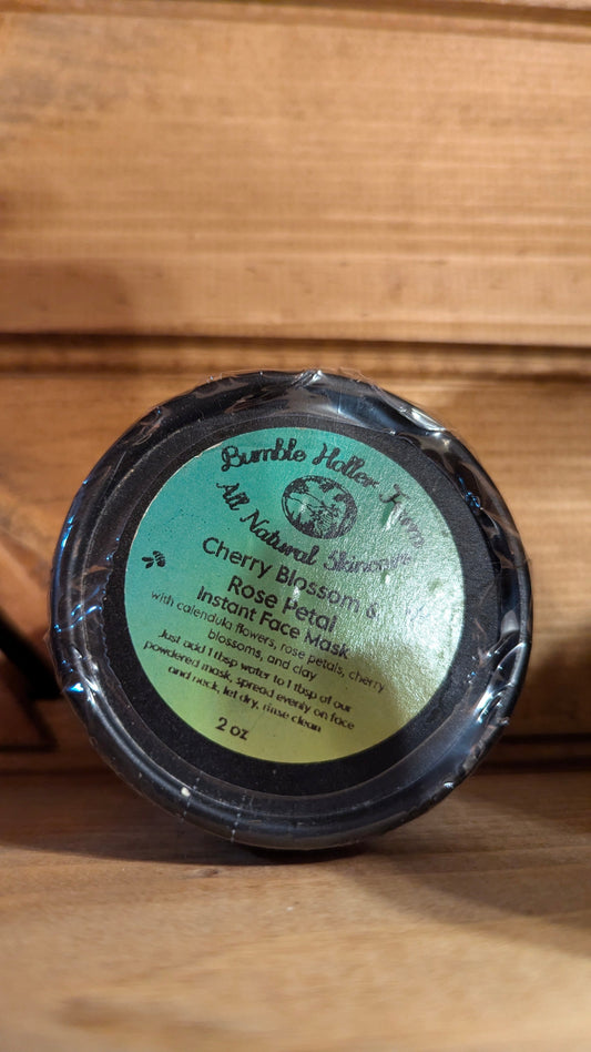 Cherry Blossom & Rose Petal - All Natural Powdered Face Mask