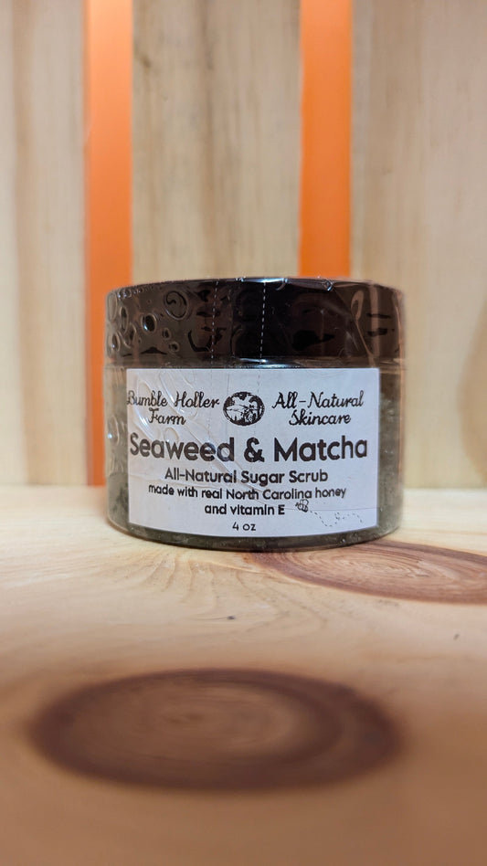 All-Natural Seaweed and Matcha Sugar Scrub