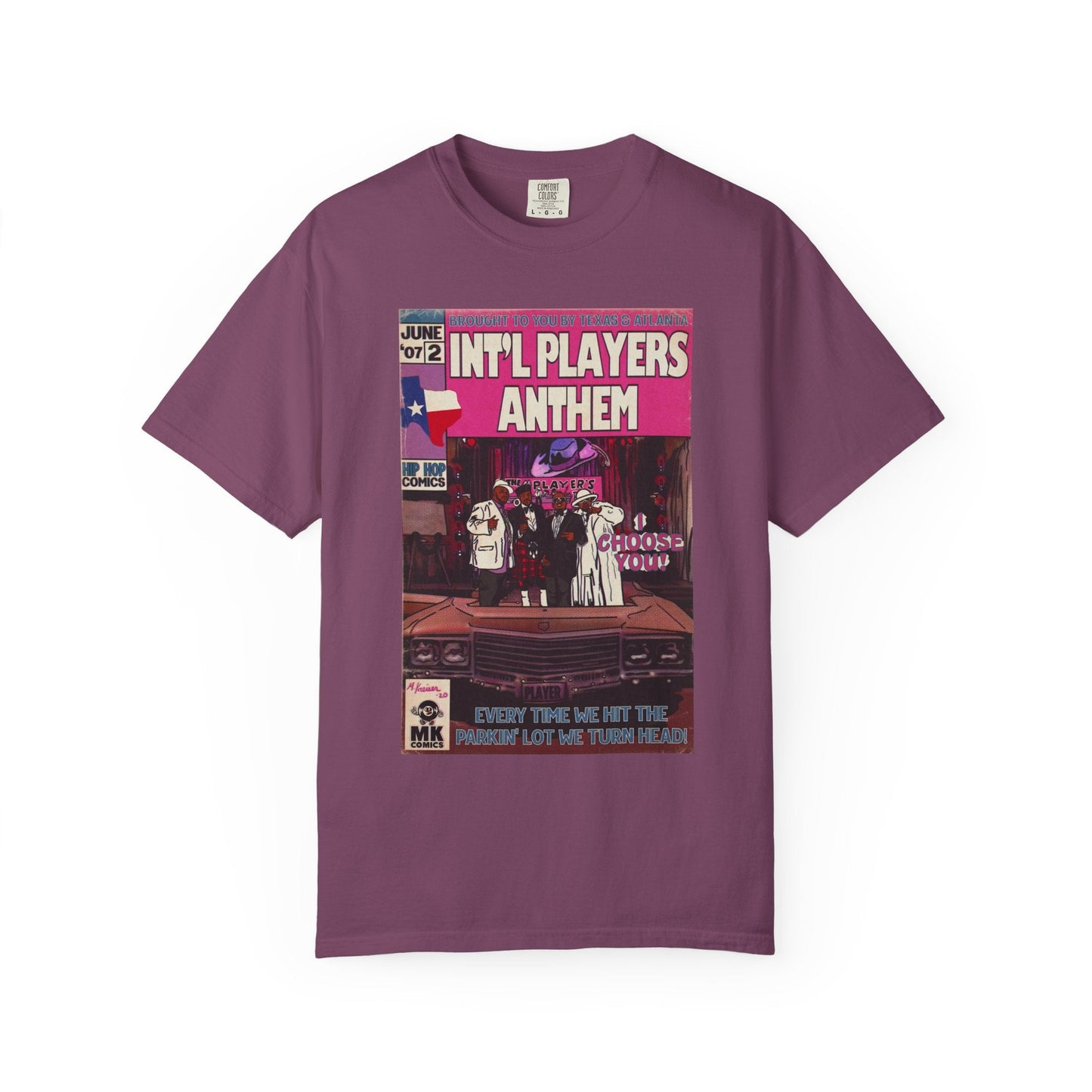 Int’l Players Anthem - Unisex Comfort Colors T-shirt | Hip Hop Graphic Tee, Garment-Dyed Soft Cotton, Relaxed Fit