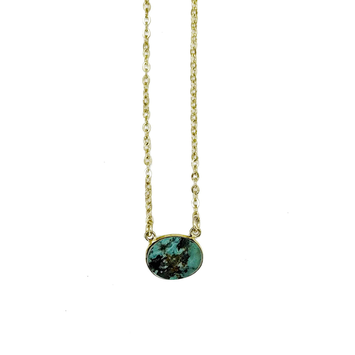 Anju Gold Plated Necklace with Semi-Precious Stone