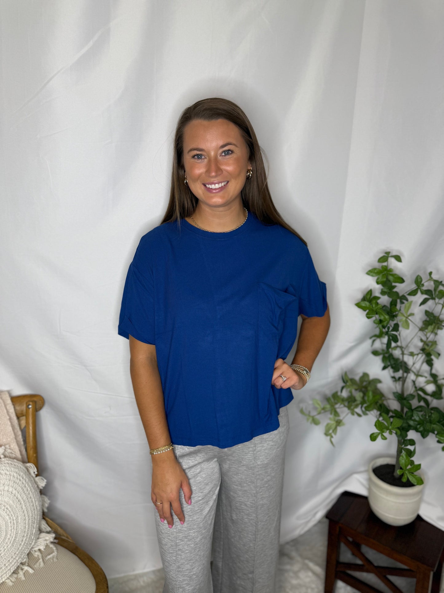 Ribbed Pocket Tee
