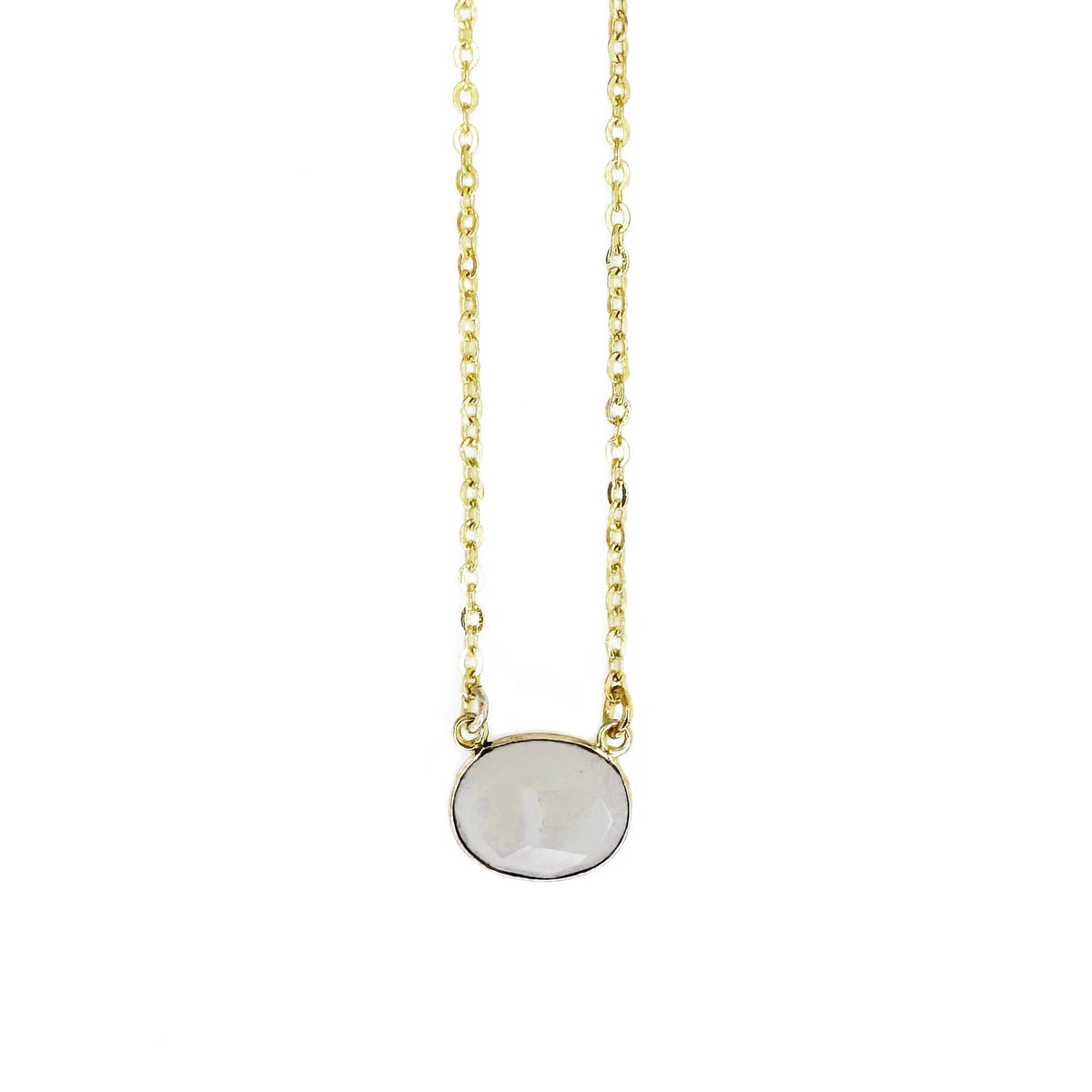 Anju Gold Plated Necklace with Semi-Precious Stone