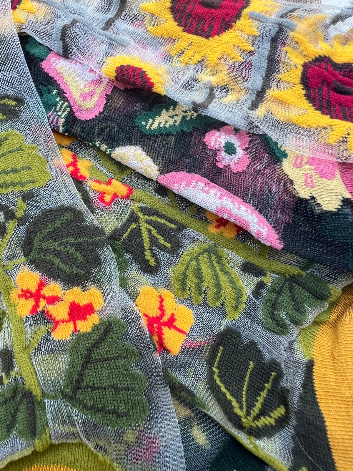 SHEER Boho Patterned Socks & Handmade Scrunchie Gift Set – Wild Marigold