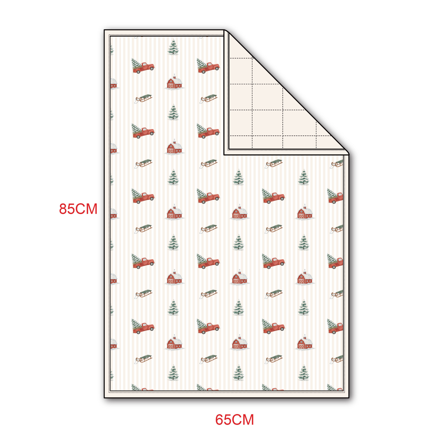 Little Red Truck Quilted Blanket