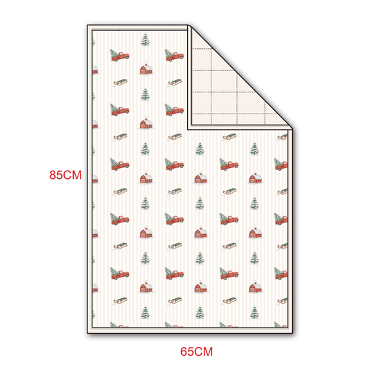 Little Red Truck Quilted Blanket