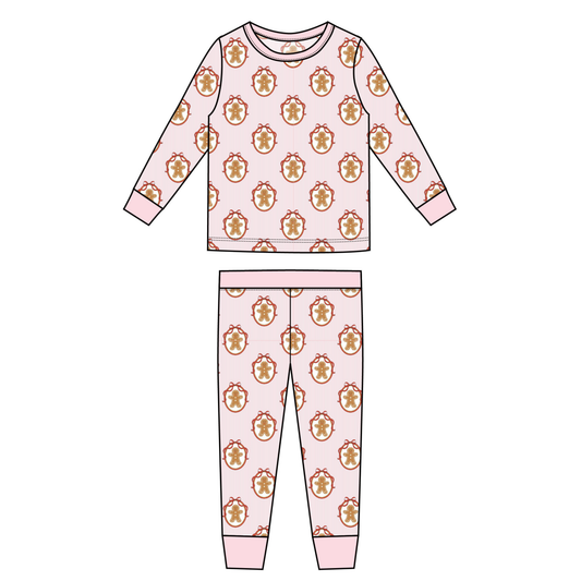 Pink Gingerbread Toddler PJs