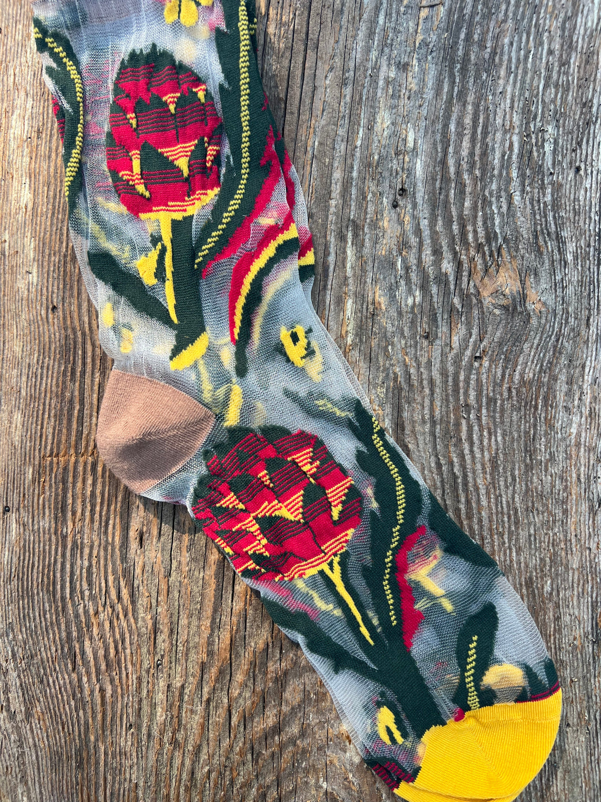 SHEER Boho Patterned Socks & Handmade Scrunchie Gift Set – Wild Marigold