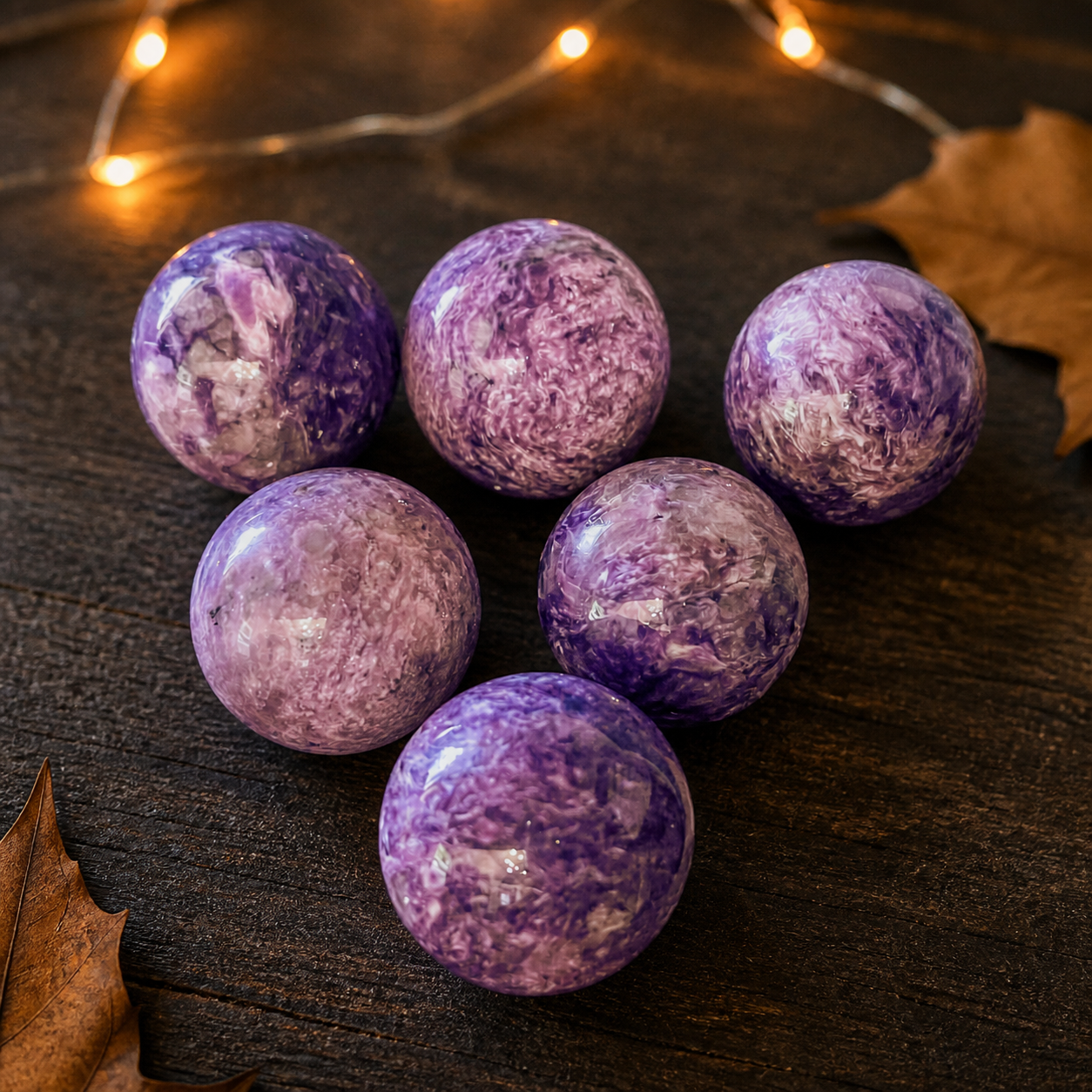 Amazing 1 1/4" Charoite Crystal Spheres