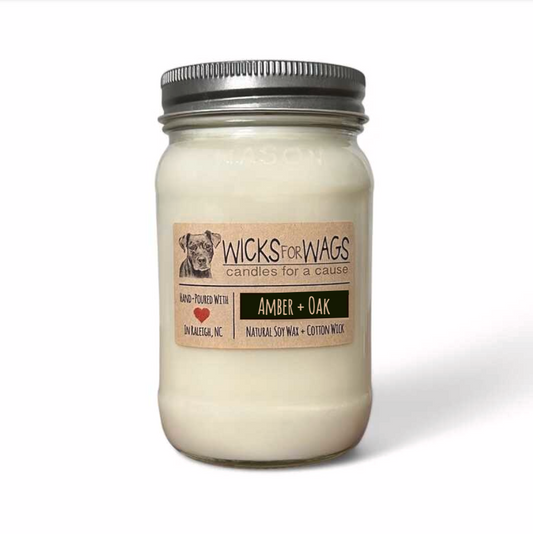 Amber + Oak | Large Mason Jar
