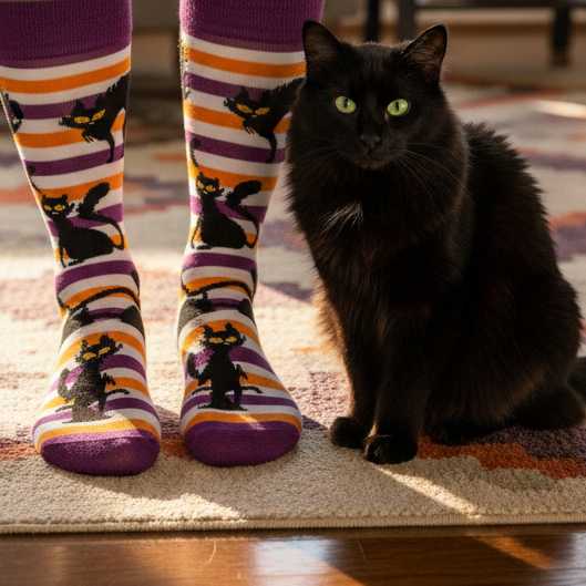 Halloween Cat Socks