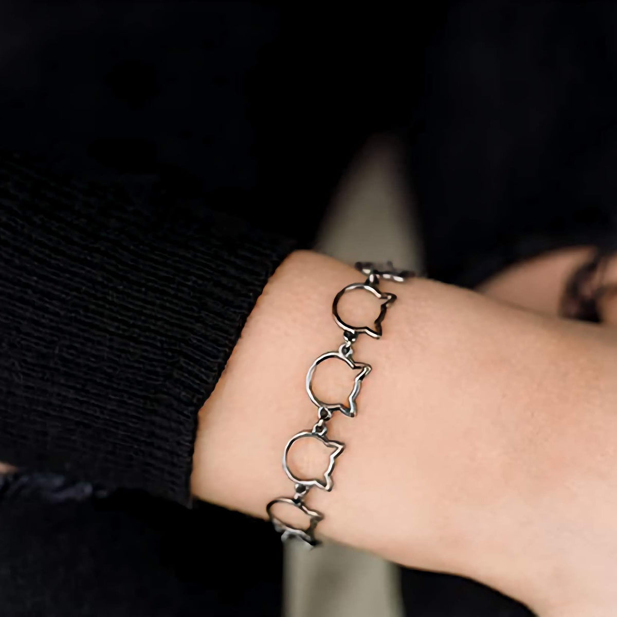 Cat Head Chain Link | Bracelet