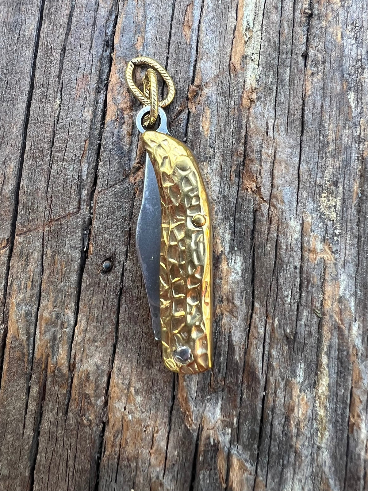 Functional Knife Charm Talisman – Mixed Metal Bespoke Charm – Wild Marigold
