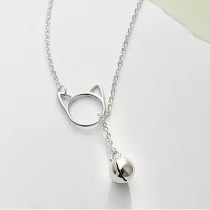 Lariat Cat Bell Necklace