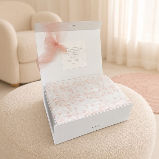 Swaddle Muslin Blanket: In the Meadow, Girl Newborn Gift