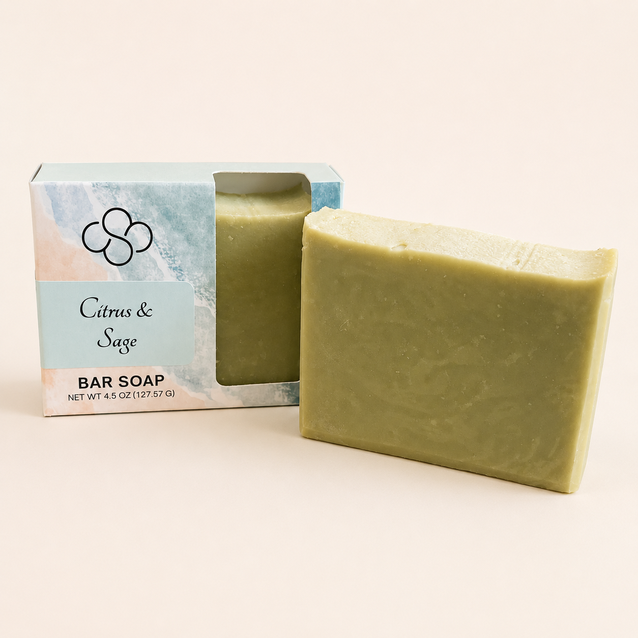 Citrus & Sage Artisan Soap| Lemon Lime Scented Handmade Soap
