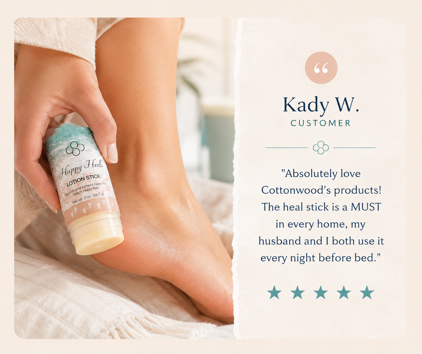 Happy Heels Lotion Stick | Moisturizing Stick for Dry Cracked Feet