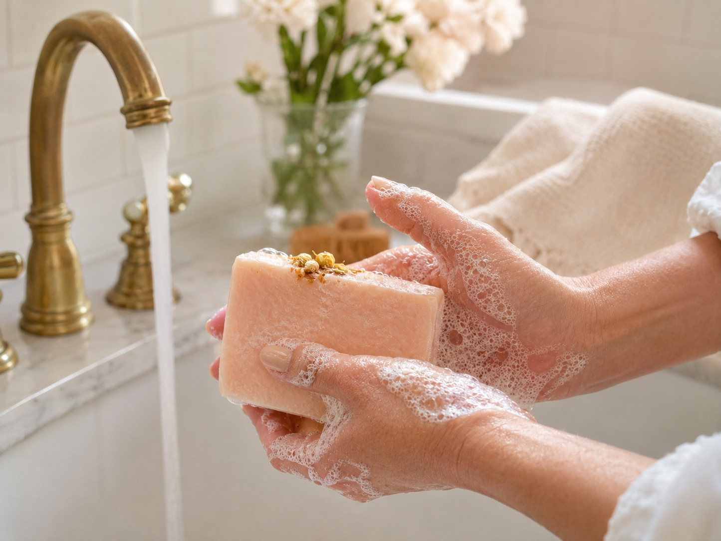 Georgia Peach Artisan Soap | Peach Champagne Scented Handmade Soap