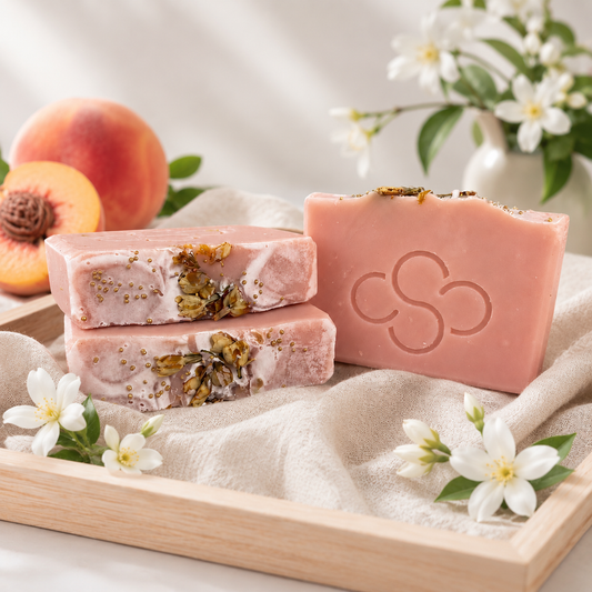 Georgia Peach Artisan Soap | Peach Champagne Scented Handmade Soap