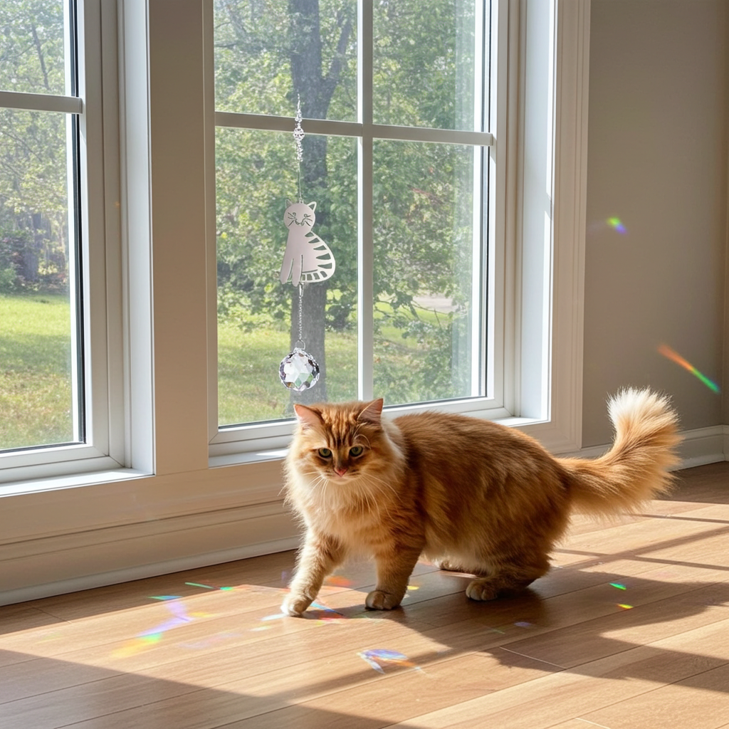 Cat Crystal Prism Suncatcher