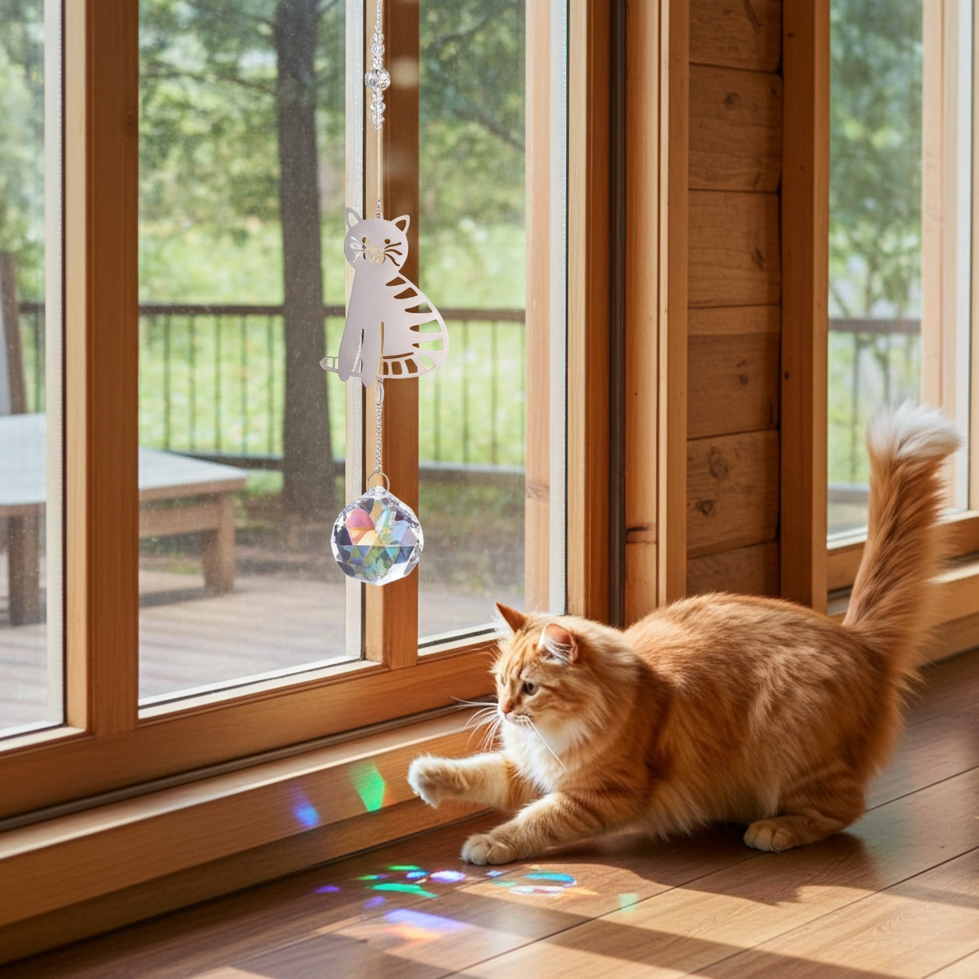 Cat Crystal Prism Suncatcher