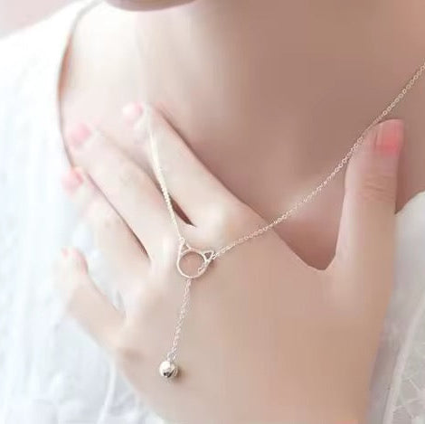 Lariat Cat Bell Necklace