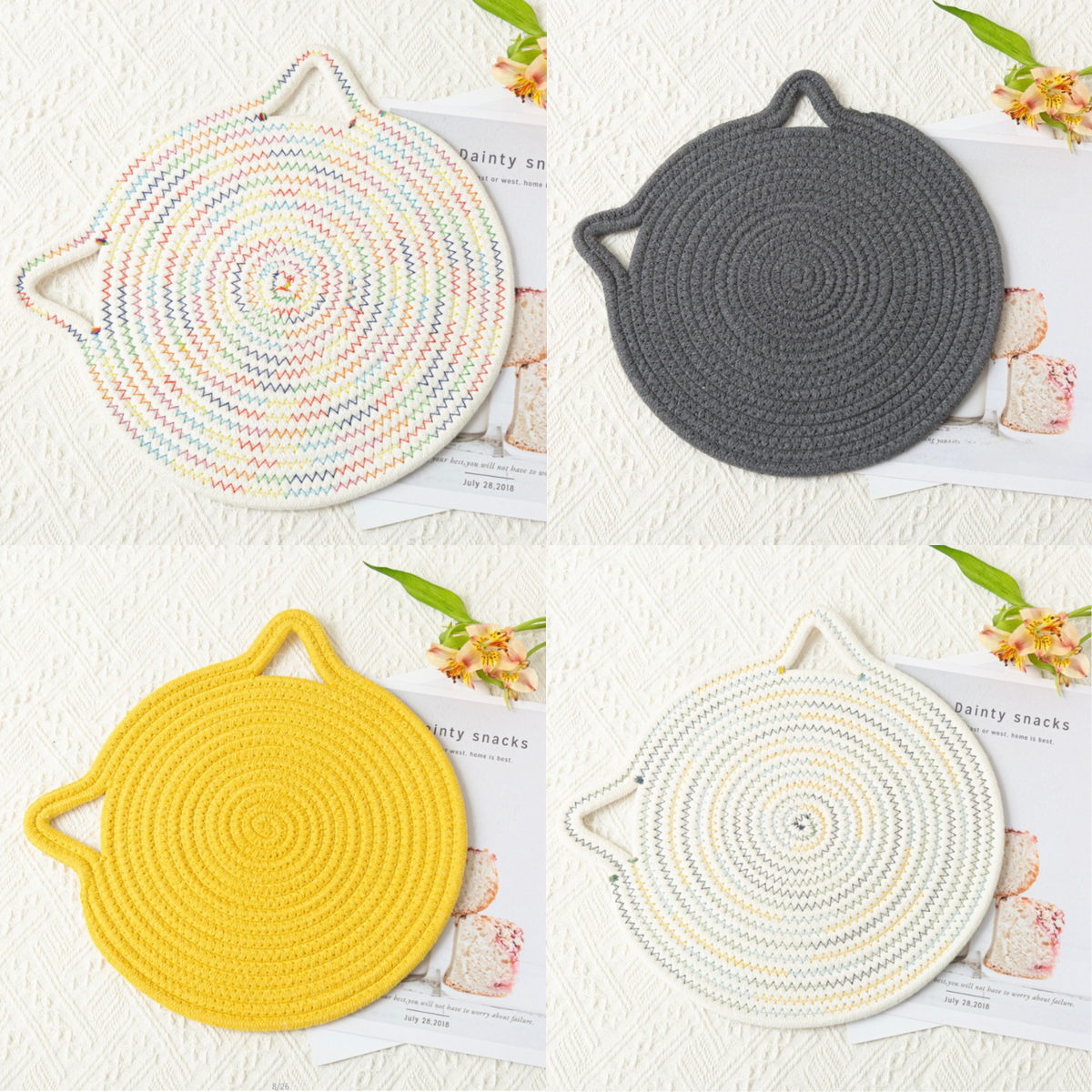 Cat Head Trivet | Four Colors