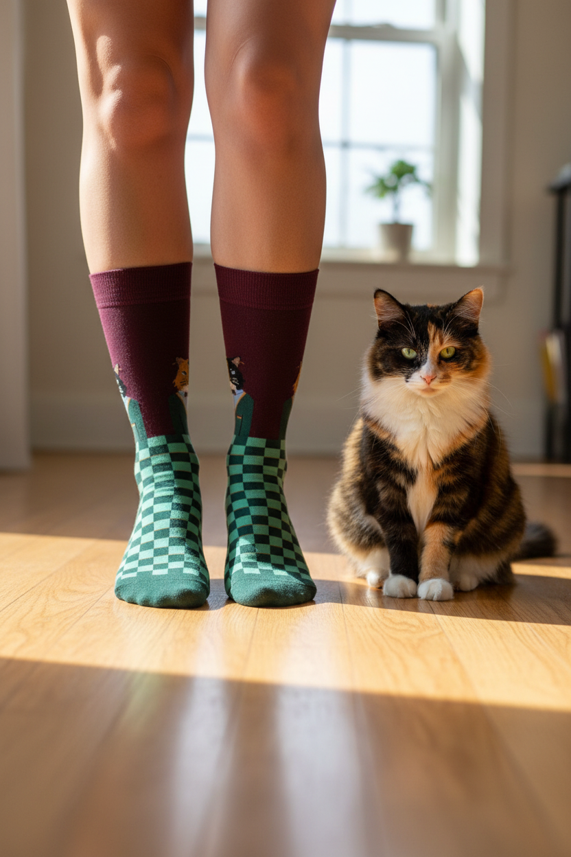 Gentleman Cat | Unisex Crew Socks