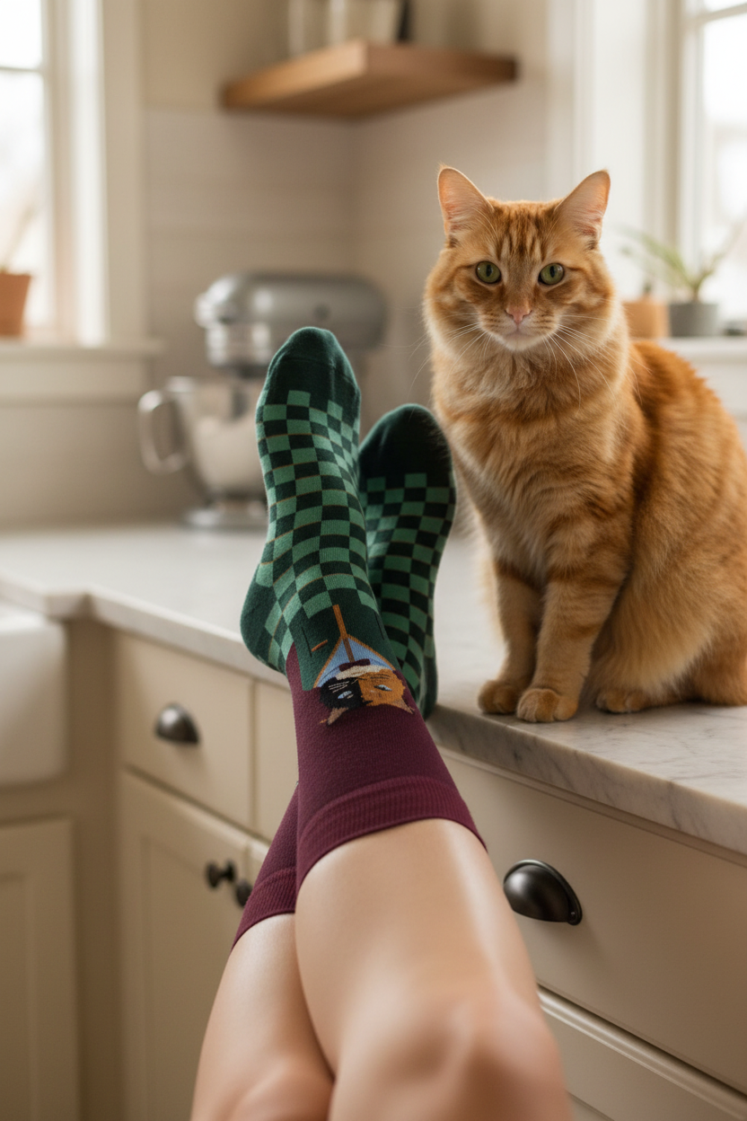 Gentleman Cat | Unisex Crew Socks