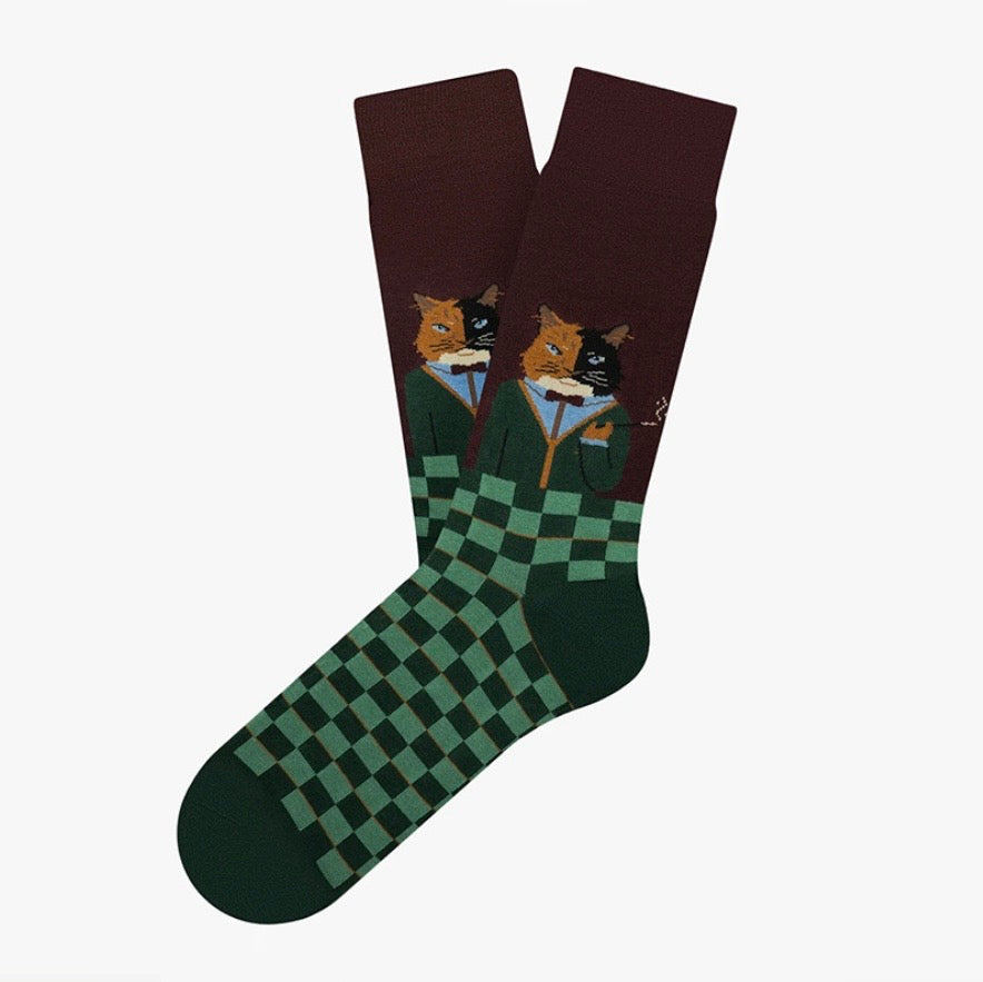 Gentleman Cat | Unisex Crew Socks