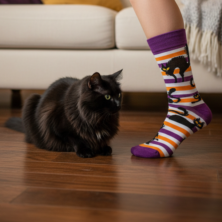 Halloween Cat Socks