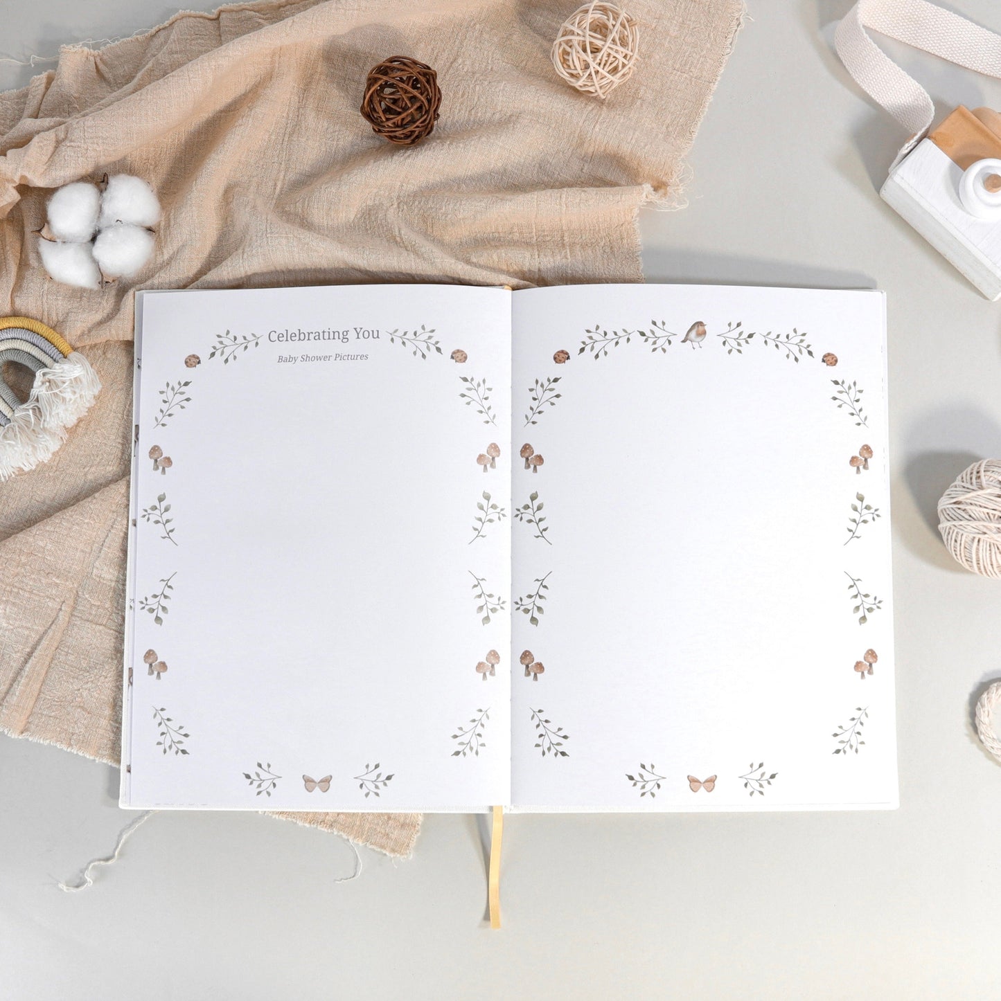 The Story of You: Fearfully and Wonderfully Made (Forest Friends) - Linen Baby Keepsake Book with Storage Box