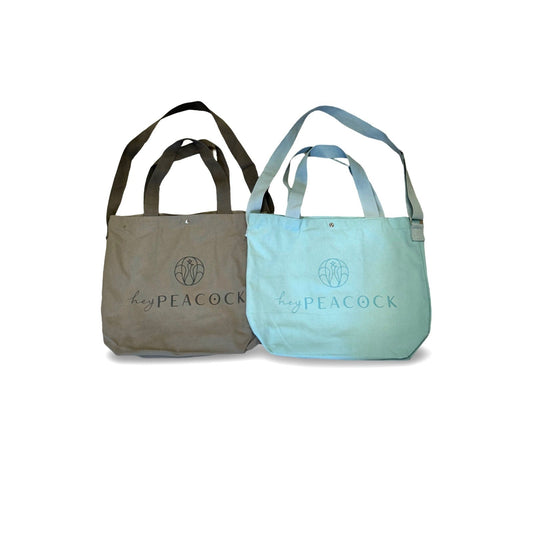 Tote Canvas Bag: HeyPeacock (Move Mountains)