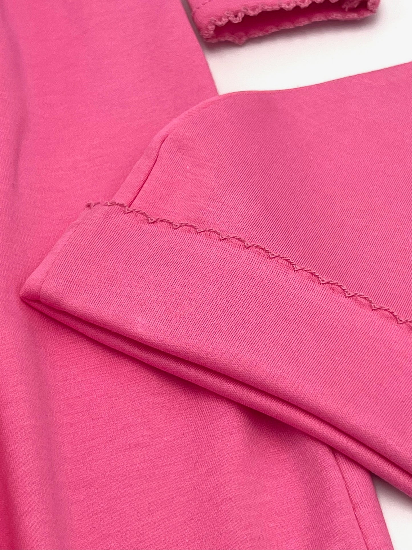 100% PIMA Cotton Newborn Pleated Gown & Hat Set: Hot Pink (0-6 months)