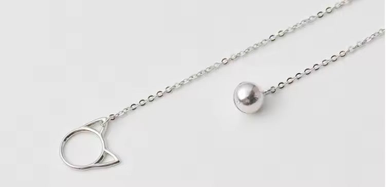 Lariat Cat Bell Necklace
