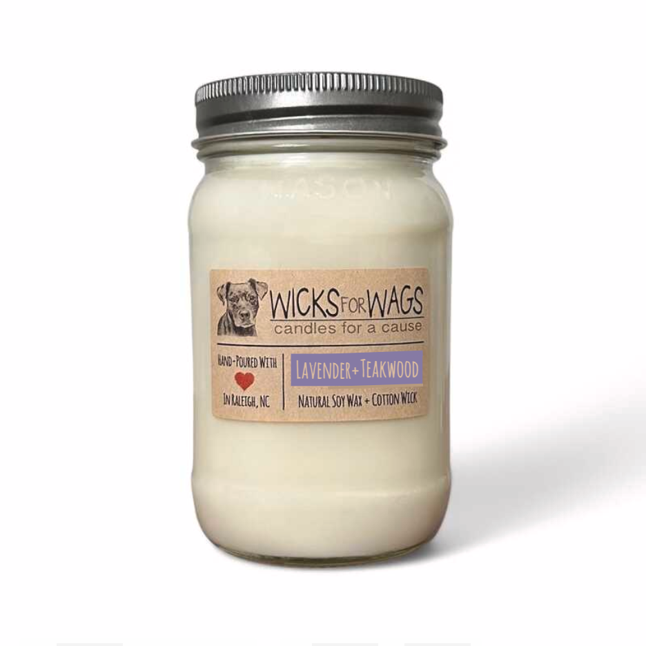 Lavender + Teakwood | Large Mason Jar