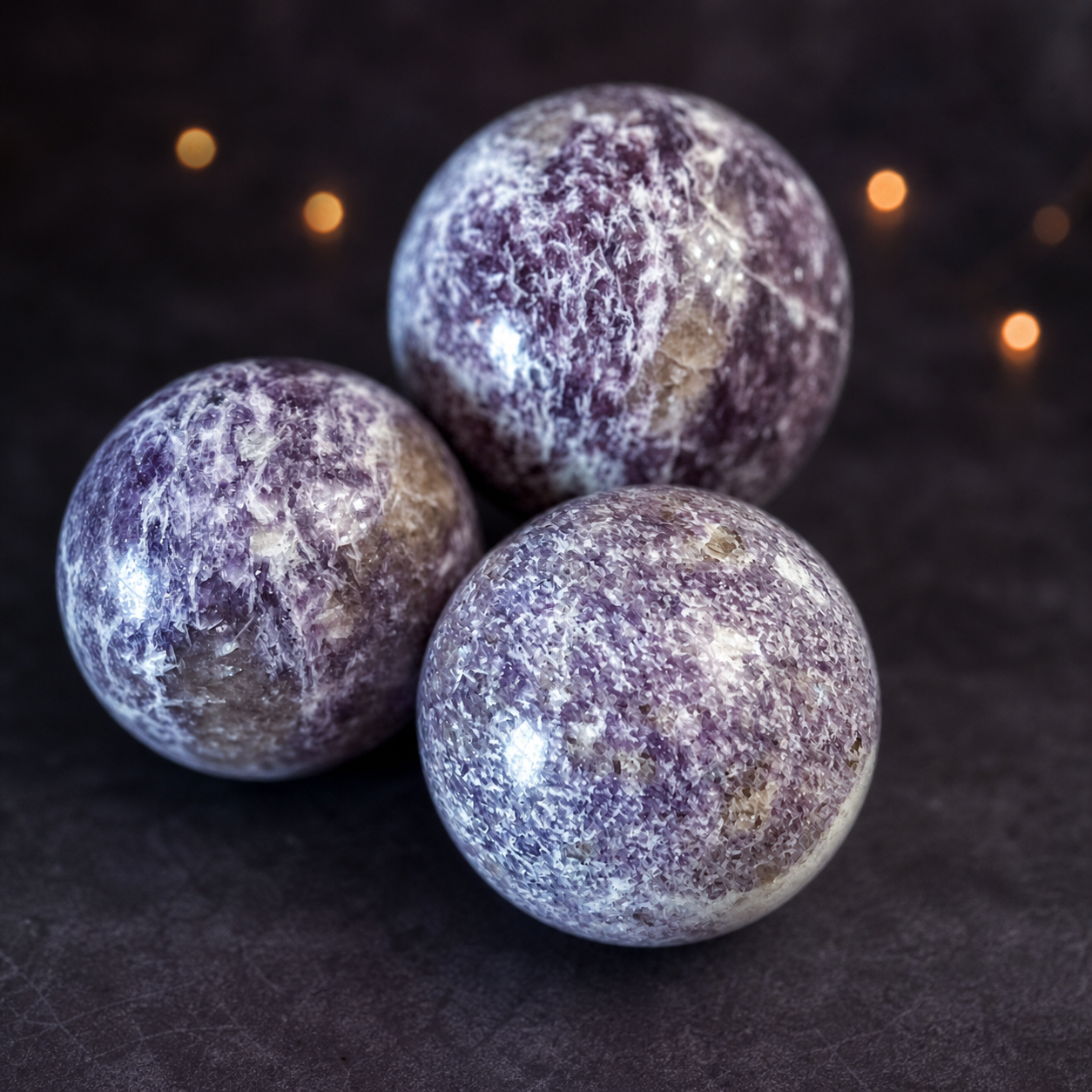 Lepidolite Balls, Lepidolite Sphere, Ethically Sourced Crystals