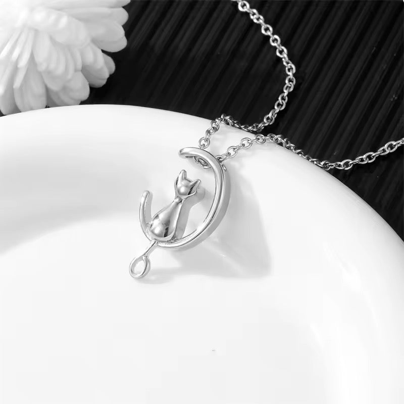 Cat Crescent Moon Memory Keepsake
