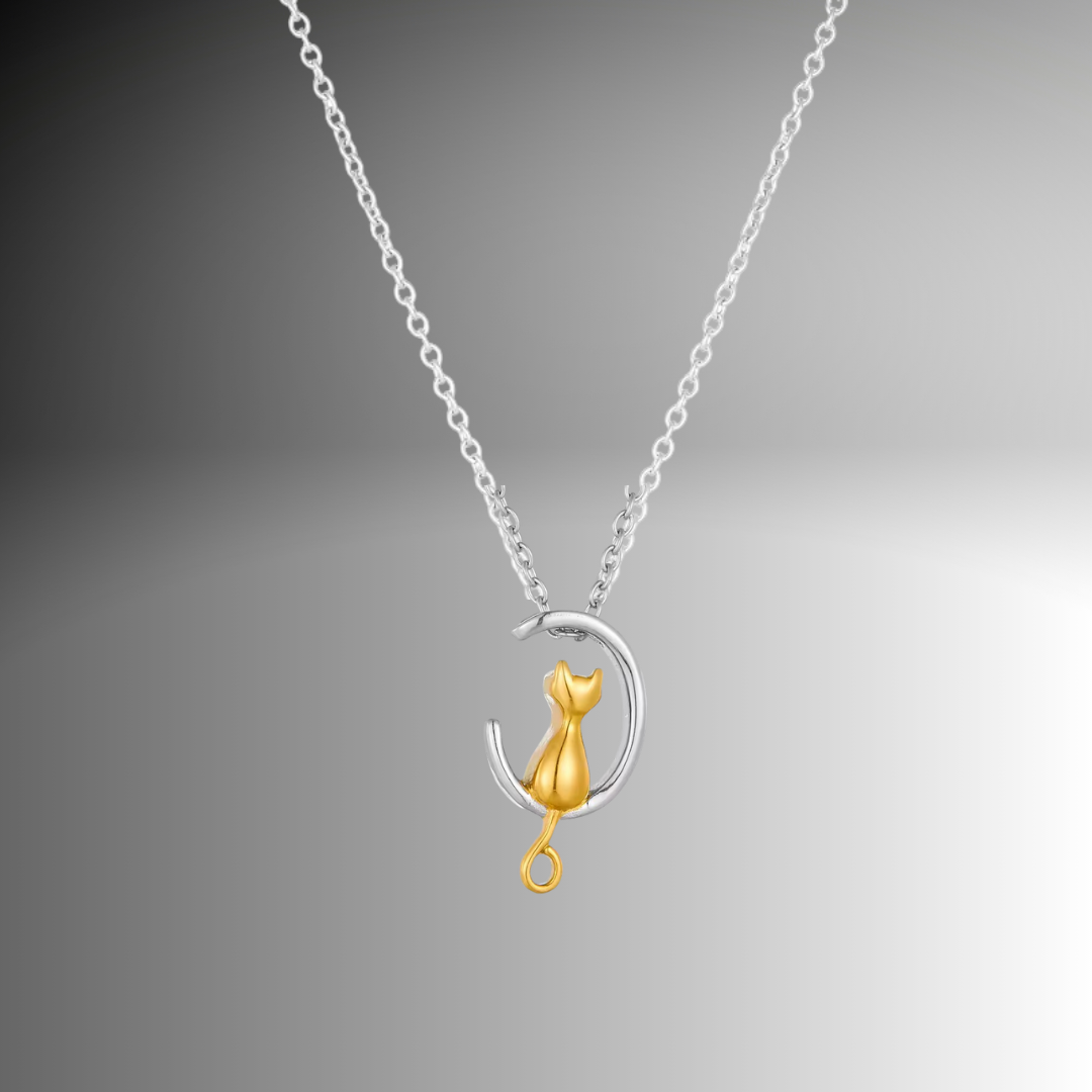 Cat Crescent Moon Memory Keepsake