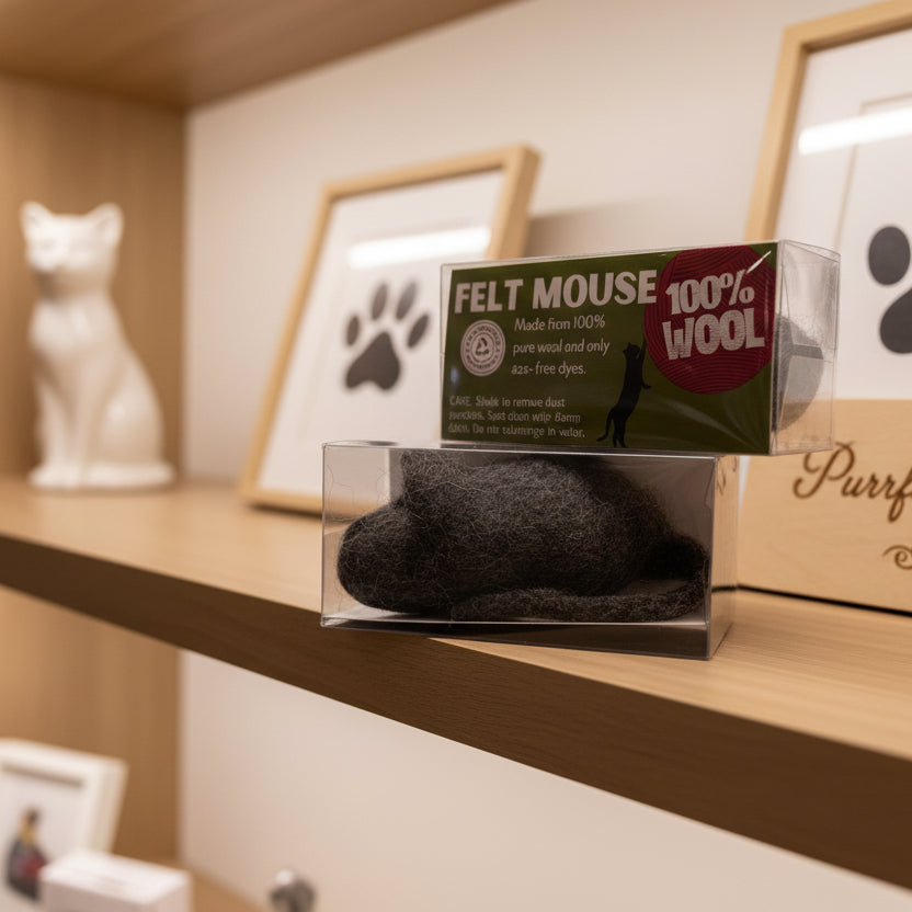 Mouse Cat Toy | Eco-Friendly Wool Felt